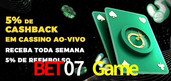 Promoções do cassino ao Vivo Bet07 Game